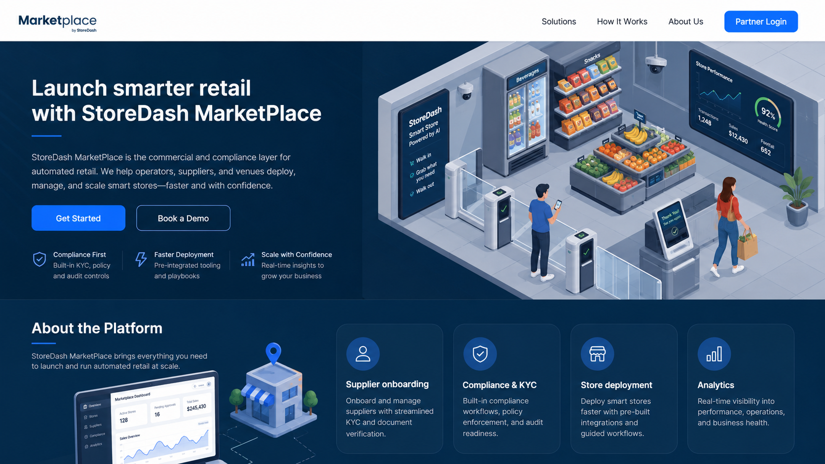 StoreDash Marketplace landing page